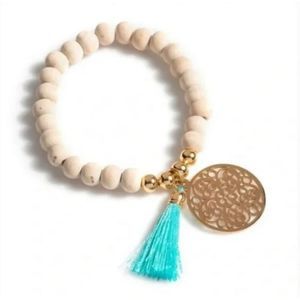 New Shiraleah Chicago Turquoise Bali Bracelet